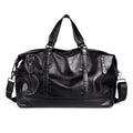 Leather Weekend Duffle — Black