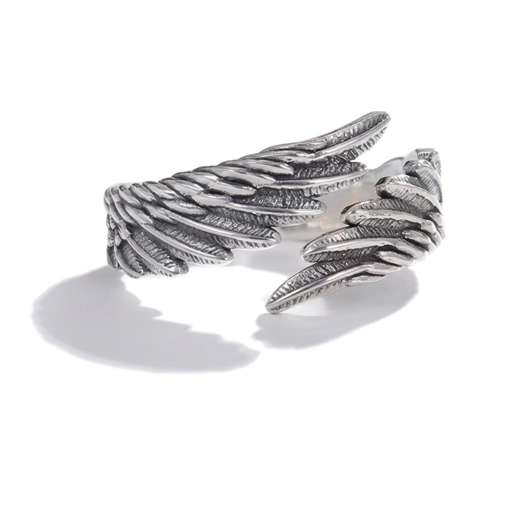 Angel Wing — Antiqued Silver