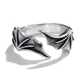 Bat Wing — Antiqued Silver